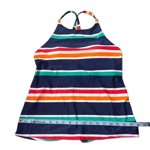 Nautica Striped Tankini Top, Size Large - Picture 4 of 9